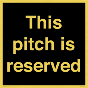 This pitch is reserved
